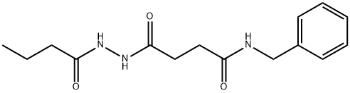 N-benzyl-4-(2-butyrylhydrazino)-4-oxobutanamide 구조식 이미지