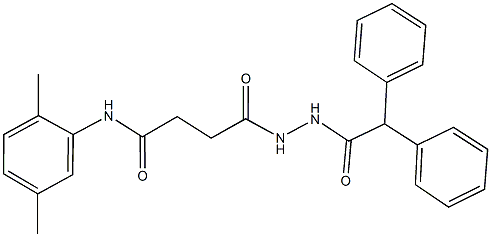 N-(2,5-dimethylphenyl)-4-[2-(diphenylacetyl)hydrazino]-4-oxobutanamide Structure