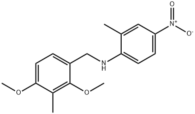 N-(2,4-dimethoxy-3-methylbenzyl)-2-methyl-4-nitroaniline 구조식 이미지