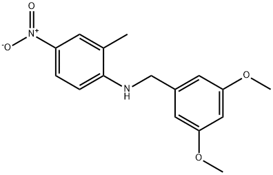 N-(3,5-dimethoxybenzyl)-2-methyl-4-nitroaniline 구조식 이미지