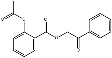 2-oxo-2-phenylethyl 2-(acetyloxy)benzoate 구조식 이미지