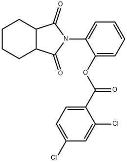 2-(1,3-dioxooctahydro-2H-isoindol-2-yl)phenyl 2,4-dichlorobenzoate 구조식 이미지