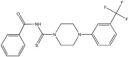 N-({4-[3-(trifluoromethyl)phenyl]-1-piperazinyl}carbothioyl)benzamide Structure