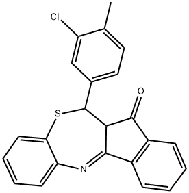 6-(3-chloro-4-methylphenyl)-6,6a-dihydro-7H-indeno[2,1-c][1,5]benzothiazepin-7-one 구조식 이미지