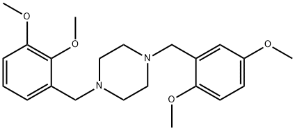 1-(2,3-dimethoxybenzyl)-4-(2,5-dimethoxybenzyl)piperazine Structure