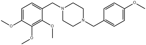 1-(4-methoxybenzyl)-4-(2,3,4-trimethoxybenzyl)piperazine Structure