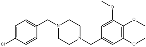 1-(4-chlorobenzyl)-4-(3,4,5-trimethoxybenzyl)piperazine Structure