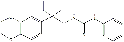 N-{[1-(3,4-dimethoxyphenyl)cyclopentyl]methyl}-N'-phenylthiourea 구조식 이미지