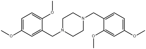 1-(2,4-dimethoxybenzyl)-4-(2,5-dimethoxybenzyl)piperazine 구조식 이미지