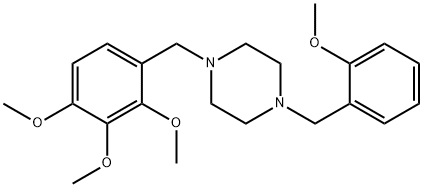 1-(2-methoxybenzyl)-4-(2,3,4-trimethoxybenzyl)piperazine 구조식 이미지