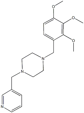 1-(3-pyridinylmethyl)-4-(2,3,4-trimethoxybenzyl)piperazine 구조식 이미지