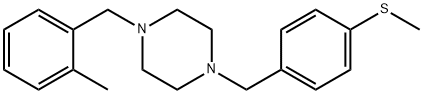 1-(2-methylbenzyl)-4-[4-(methylsulfanyl)benzyl]piperazine Structure