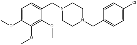 1-[(4-chlorophenyl)methyl]-4-{[2,3,4-tris(methyloxy)phenyl]methyl}piperazine 구조식 이미지