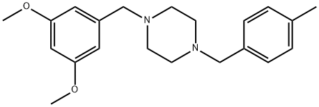 1-(3,5-dimethoxybenzyl)-4-(4-methylbenzyl)piperazine Structure