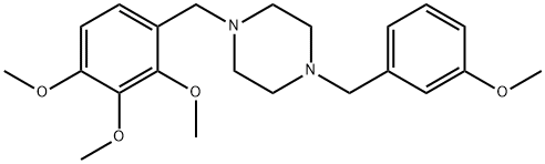 1-(3-methoxybenzyl)-4-(2,3,4-trimethoxybenzyl)piperazine Structure