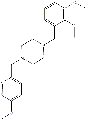 1-(2,3-dimethoxybenzyl)-4-(4-methoxybenzyl)piperazine 구조식 이미지