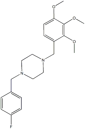 1-(4-fluorobenzyl)-4-(2,3,4-trimethoxybenzyl)piperazine Structure