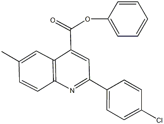 phenyl 2-(4-chlorophenyl)-6-methyl-4-quinolinecarboxylate 구조식 이미지