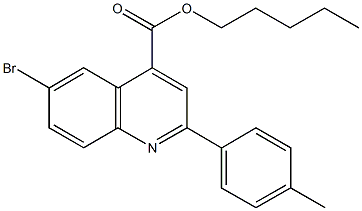 pentyl 6-bromo-2-(4-methylphenyl)-4-quinolinecarboxylate 구조식 이미지
