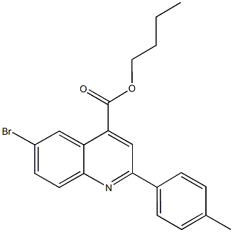 butyl 6-bromo-2-(4-methylphenyl)-4-quinolinecarboxylate Structure