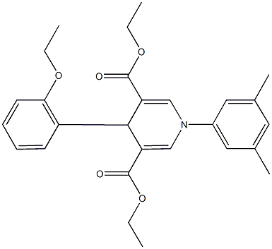 diethyl 1-(3,5-dimethylphenyl)-4-(2-ethoxyphenyl)-1,4-dihydro-3,5-pyridinedicarboxylate 구조식 이미지