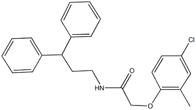 2-(4-chloro-2-methylphenoxy)-N-(3,3-diphenylpropyl)acetamide Structure