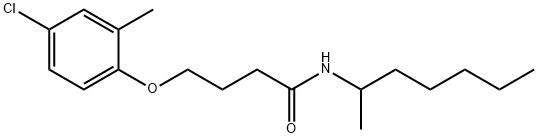 4-(4-chloro-2-methylphenoxy)-N-(1-methylhexyl)butanamide Structure