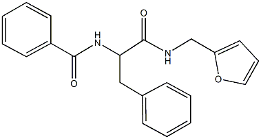 N-{1-benzyl-2-[(2-furylmethyl)amino]-2-oxoethyl}benzamide 구조식 이미지