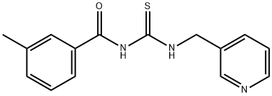 N-(3-methylbenzoyl)-N'-(pyridin-3-ylmethyl)thiourea Structure