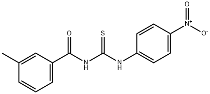 N-{4-nitrophenyl}-N'-(3-methylbenzoyl)thiourea Structure