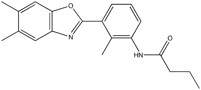 N-[3-(5,6-dimethyl-1,3-benzoxazol-2-yl)-2-methylphenyl]butanamide Structure