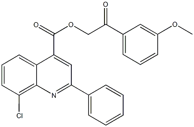 2-(3-methoxyphenyl)-2-oxoethyl 8-chloro-2-phenyl-4-quinolinecarboxylate Structure