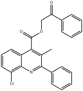 2-oxo-2-phenylethyl 8-chloro-3-methyl-2-phenyl-4-quinolinecarboxylate 구조식 이미지