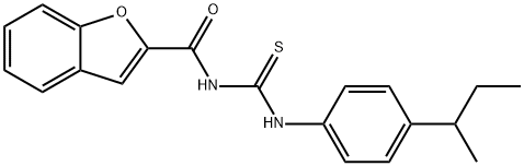 N-(1-benzofuran-2-ylcarbonyl)-N'-(4-sec-butylphenyl)thiourea 구조식 이미지