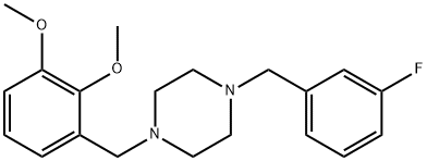 1-(2,3-dimethoxybenzyl)-4-(3-fluorobenzyl)piperazine Structure