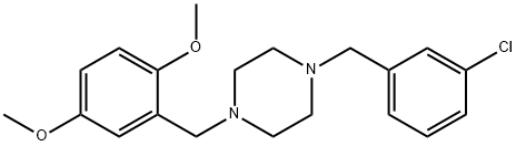 1-(3-chlorobenzyl)-4-(2,5-dimethoxybenzyl)piperazine Structure