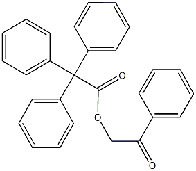 2-oxo-2-phenylethyl triphenylacetate Structure