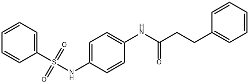 3-phenyl-N-{4-[(phenylsulfonyl)amino]phenyl}propanamide 구조식 이미지