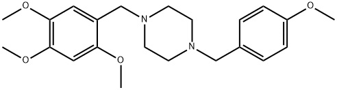 1-(4-methoxybenzyl)-4-(2,4,5-trimethoxybenzyl)piperazine 구조식 이미지