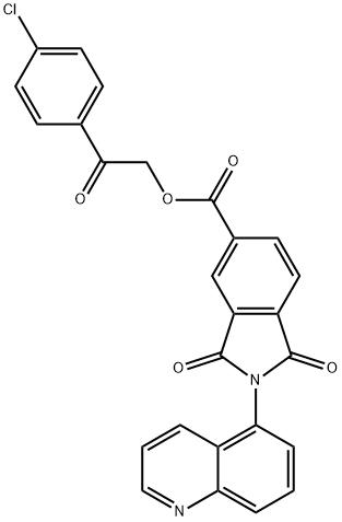 2-(4-chlorophenyl)-2-oxoethyl 1,3-dioxo-2-quinolin-5-ylisoindoline-5-carboxylate Structure