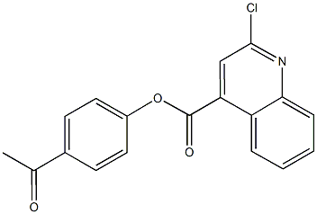 4-acetylphenyl 2-chloro-4-quinolinecarboxylate 구조식 이미지