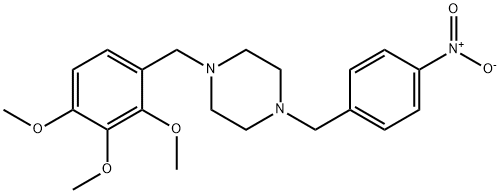 1-{4-nitrobenzyl}-4-(2,3,4-trimethoxybenzyl)piperazine 구조식 이미지