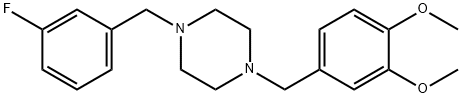 1-(3,4-dimethoxybenzyl)-4-(3-fluorobenzyl)piperazine Structure