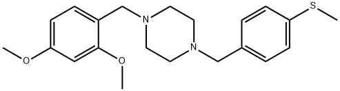 1-(2,4-dimethoxybenzyl)-4-[4-(methylsulfanyl)benzyl]piperazine Structure