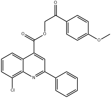 2-(4-methoxyphenyl)-2-oxoethyl 8-chloro-2-phenyl-4-quinolinecarboxylate 구조식 이미지