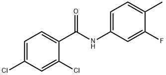 2,4-dichloro-N-(3-fluoro-4-methylphenyl)benzamide 구조식 이미지