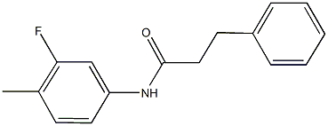 N-(3-fluoro-4-methylphenyl)-3-phenylpropanamide 구조식 이미지