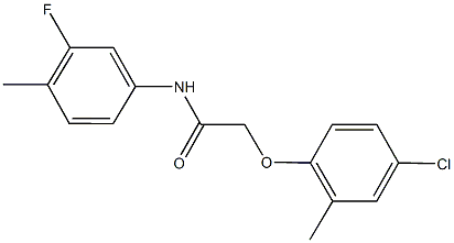 2-(4-chloro-2-methylphenoxy)-N-(3-fluoro-4-methylphenyl)acetamide Structure