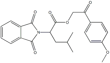 2-(4-methoxyphenyl)-2-oxoethyl 2-(1,3-dioxo-1,3-dihydro-2H-isoindol-2-yl)-4-methylpentanoate Structure