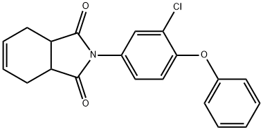 2-(3-chloro-4-phenoxyphenyl)-3a,4,7,7a-tetrahydro-1H-isoindole-1,3(2H)-dione 구조식 이미지